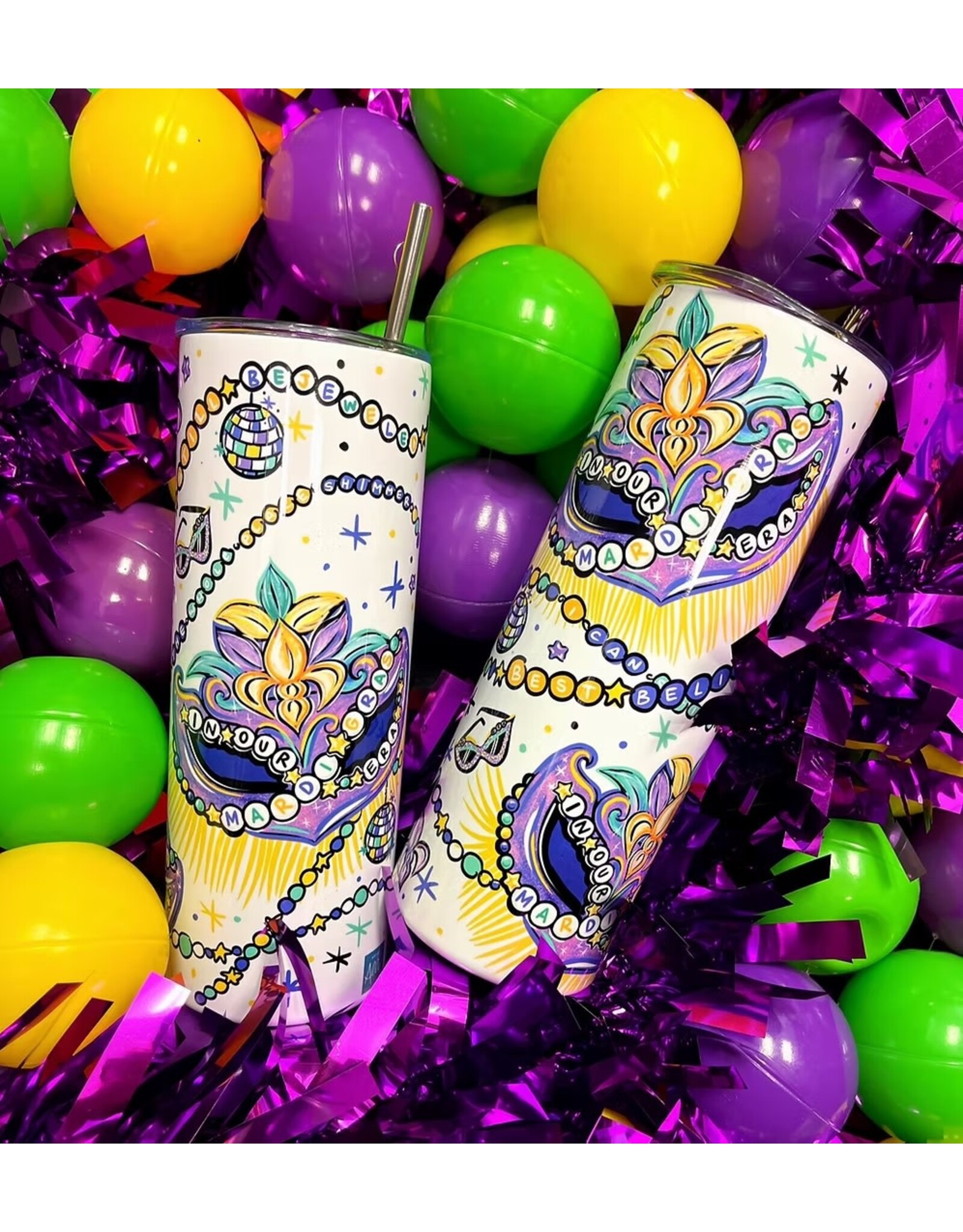 Art By Allie Mardi Gras Era Tumbler