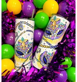 Art By Allie Mardi Gras Era Tumbler