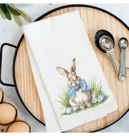 Pelican Provision Co Blue Bow Bunny Kitchen Towel