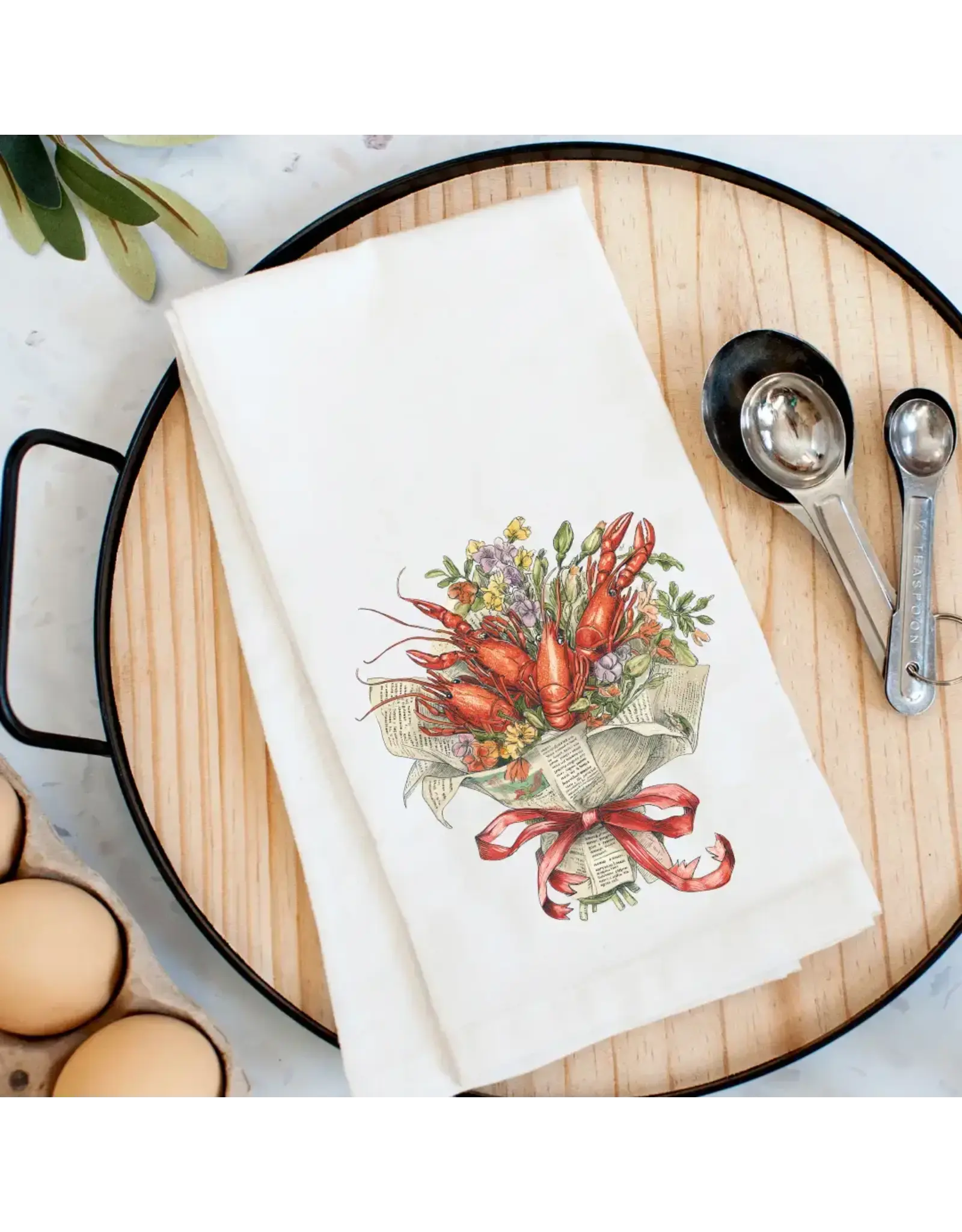 Pelican Provision Co Crawfish Bouquet Kitchen Towel