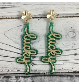 SongLily/Faire Marble Lucky Earrings