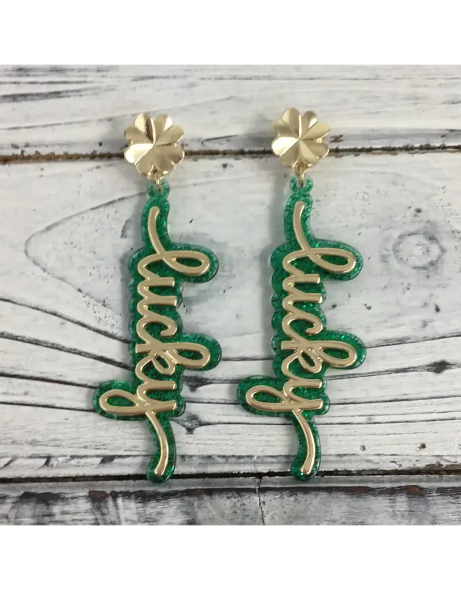 SongLily/Faire Marble Lucky Earrings