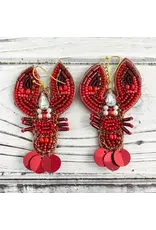 SongLily/Faire Elegant Bead and Stone Crawfish Earrings