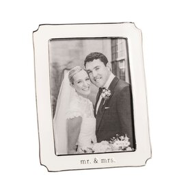 Mud Pie Small Mr. & Mrs. Enamel Frame