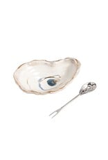 Mud Pie Gold Edge Oyster Tidbit Set