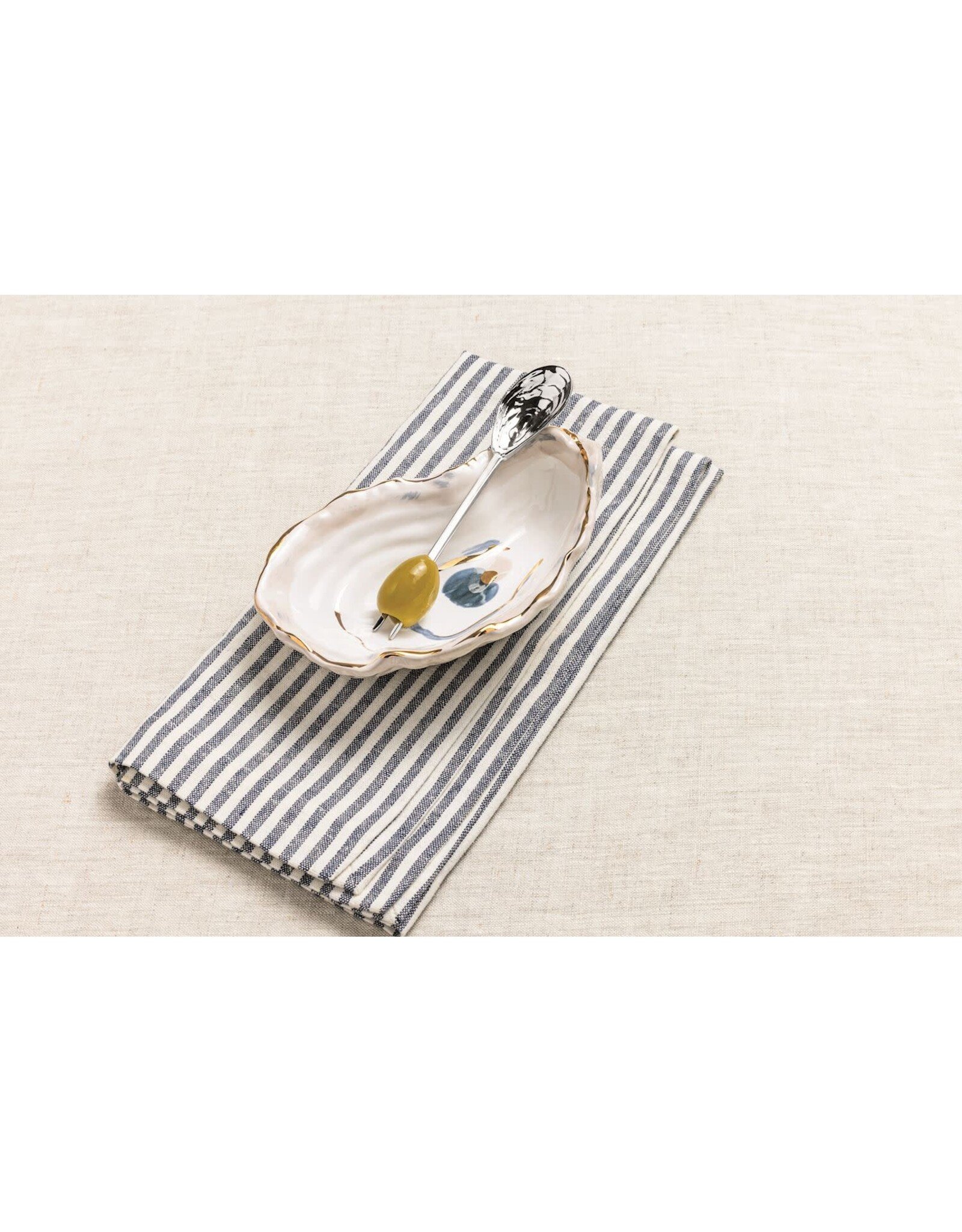 Mud Pie Gold Edge Oyster Tidbit Set