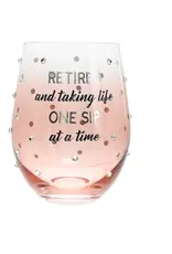 Pavilion/Faire One Sip - Gift Boxed 18 oz Stemless Wine Glass