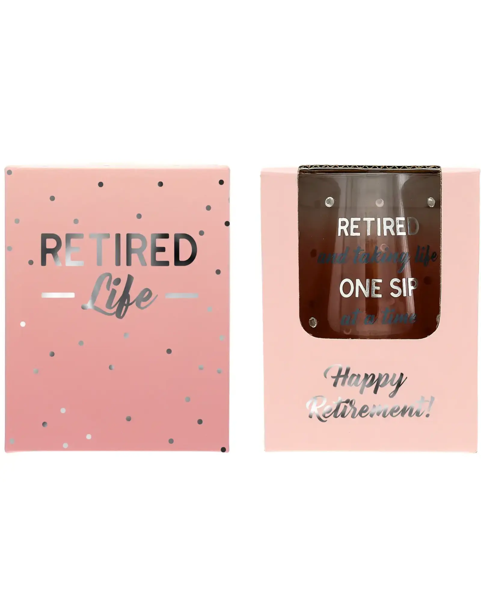 Pavilion/Faire One Sip - Gift Boxed 18 oz Stemless Wine Glass