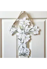 Home Malone Easter Lily Cross Door Hanger