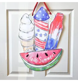 Home Malone Hello Summer Treats Door Hanger