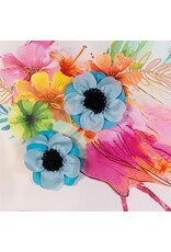 Evergreen Enterprises Palm Beach Floral Flamingo Applique Garden Flag