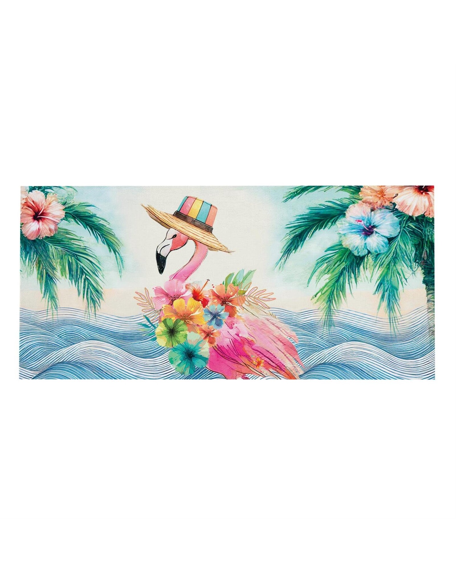 Evergreen Enterprises Palm Beach Floral Flamingo Sassafras Switch Mat