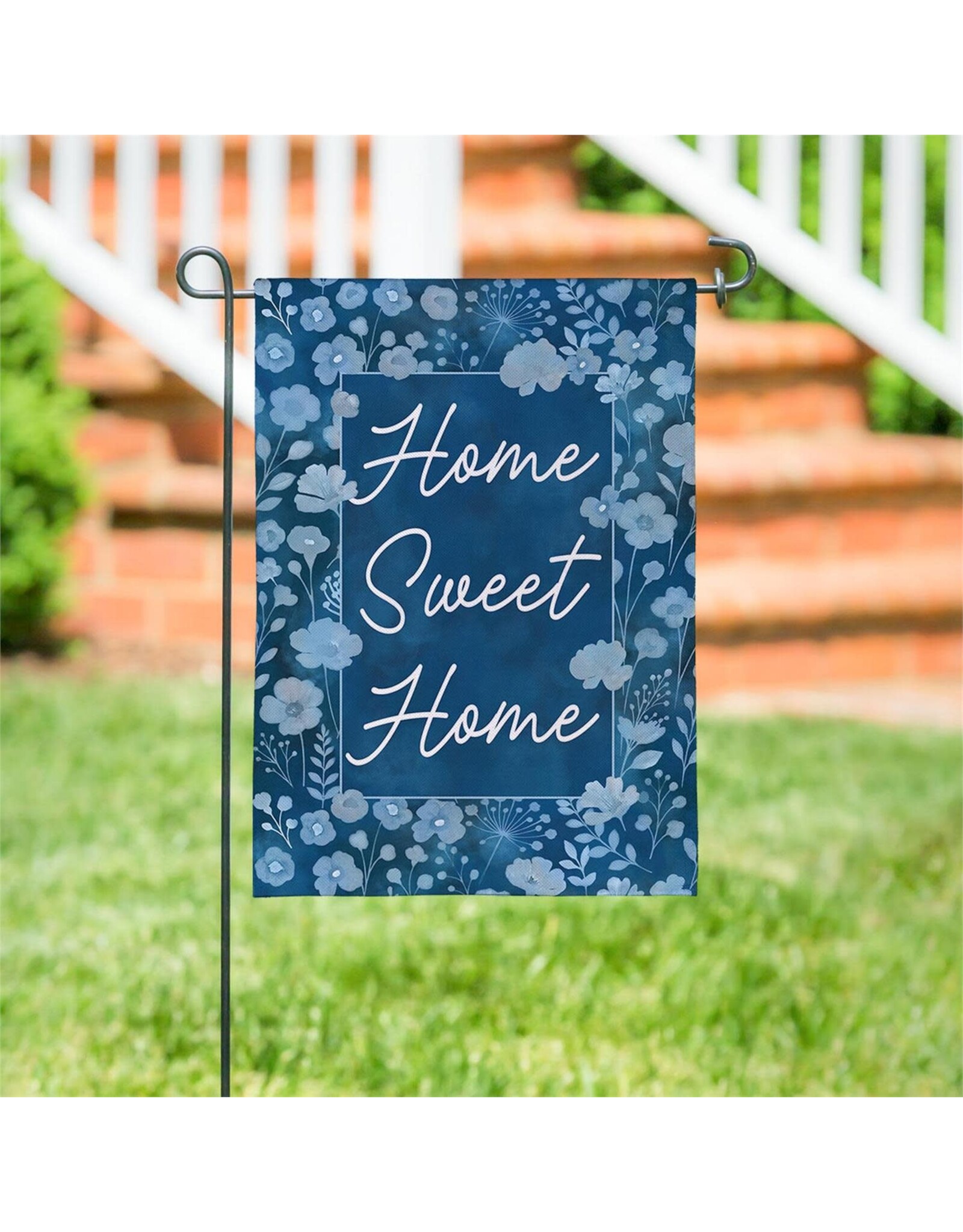 Evergreen Enterprises VivaStyle Gilded Meadow Burlap Garden Flag "Home Sweet Home"