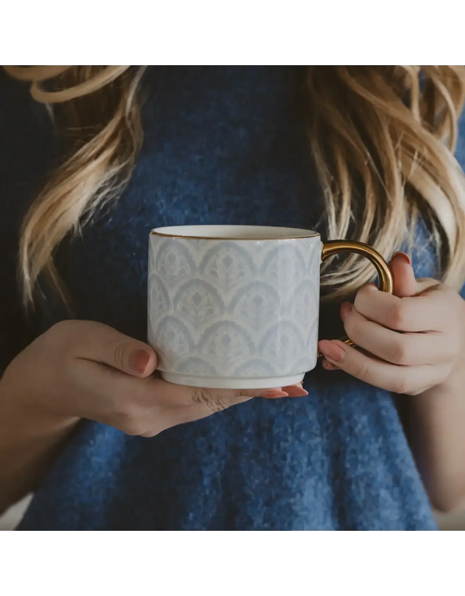 Sweet Water Decor Blue Fan 14 oz Mug