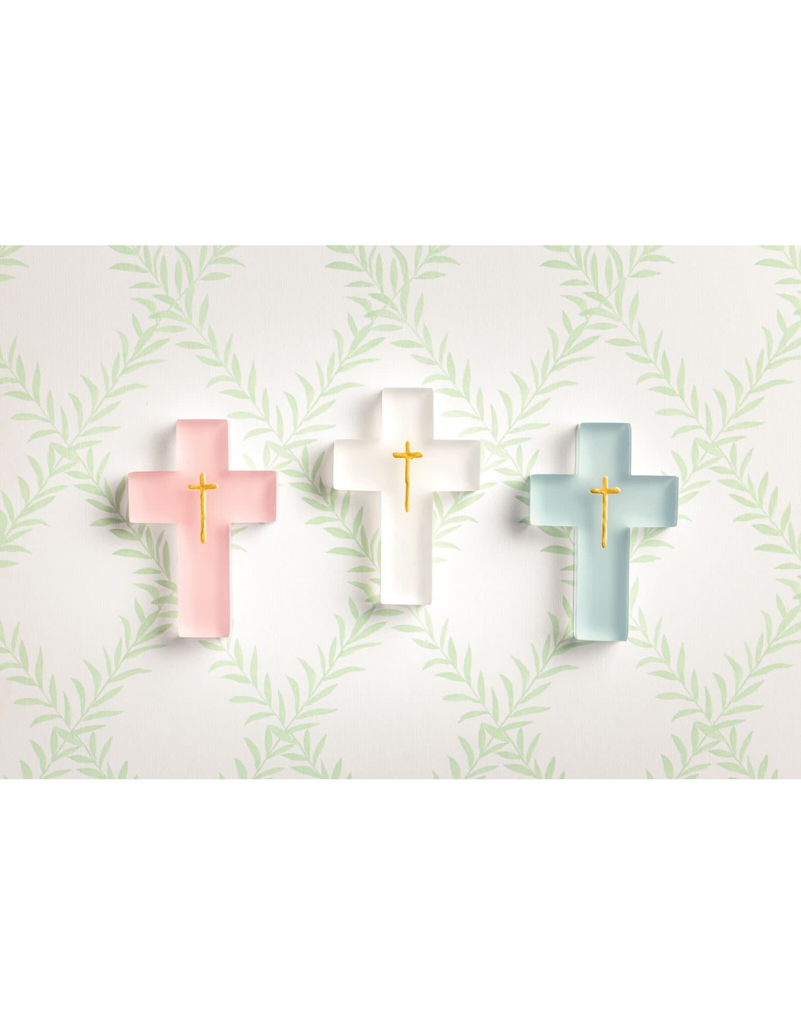 Mud Pie Painted Resin Cross