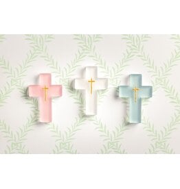 Mud Pie Painted Resin Cross