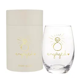 Santa Barbara Design Studio by Creative Brands/Faire Engaged Wine Glass