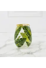 Sweet Water Decor Botanical Leaf Stemless Wine Glass