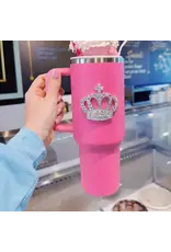 The Queen's Jewels Crown Jeweled Tumbler - Pink