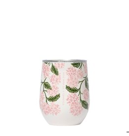 Corkcicle Stemless - 12oz Rifle Paper - Pink Hydrangea