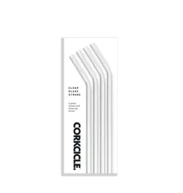 Corkcicle Glass Straw Set - Clear