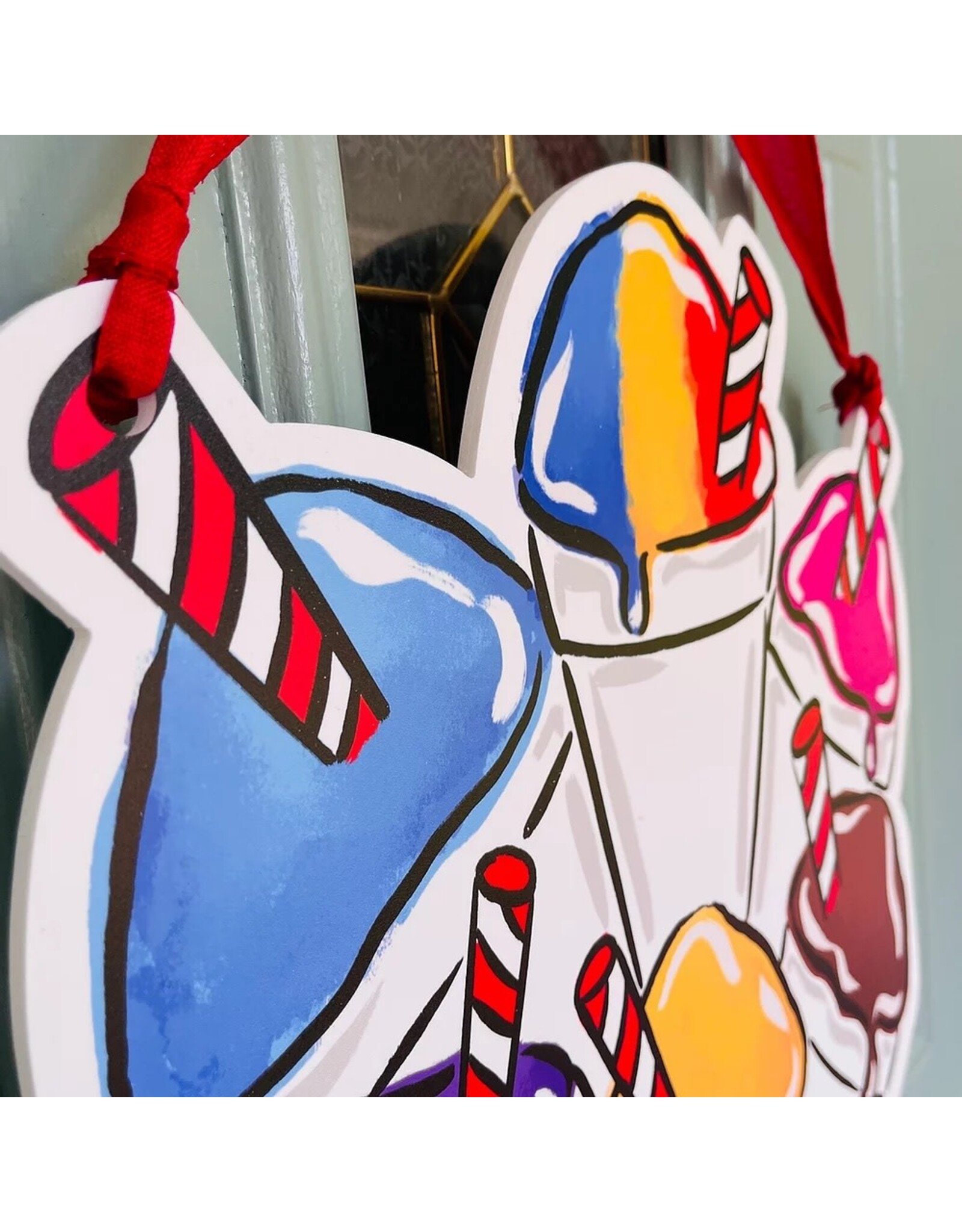 Art By Allie Snowball Door Hanger