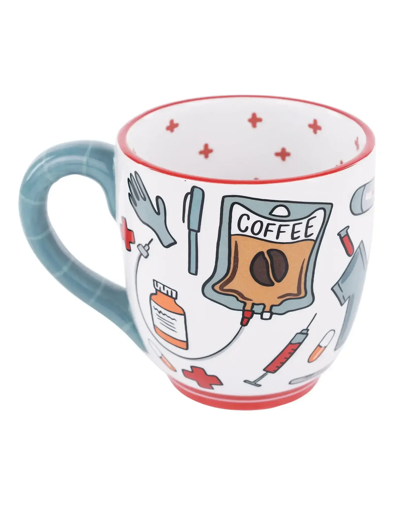Glory Haus Coffee Scrubs Needles Gloves Mug