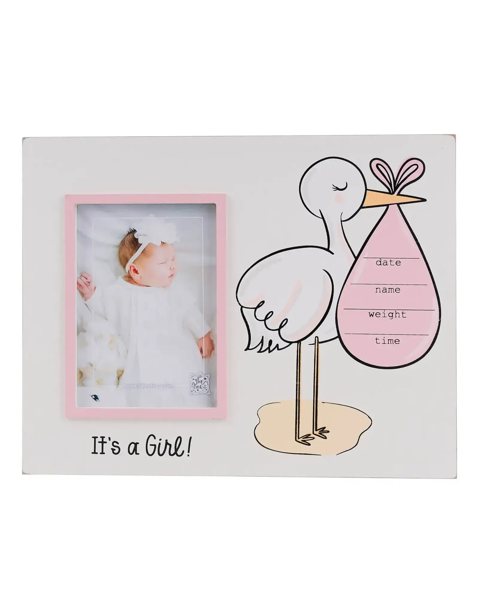Glory Haus Stork It's A Girl Frame