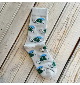 NOLA Mercantiles/Faire Tulane Angry Wave Sock-Grey