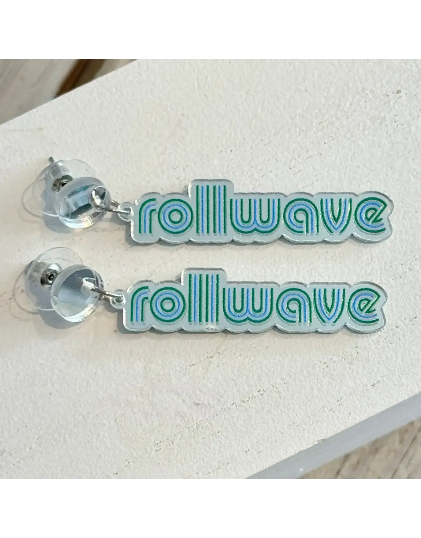 NOLA Mercantiles/Faire Tulane Mono Roll Wave Earring