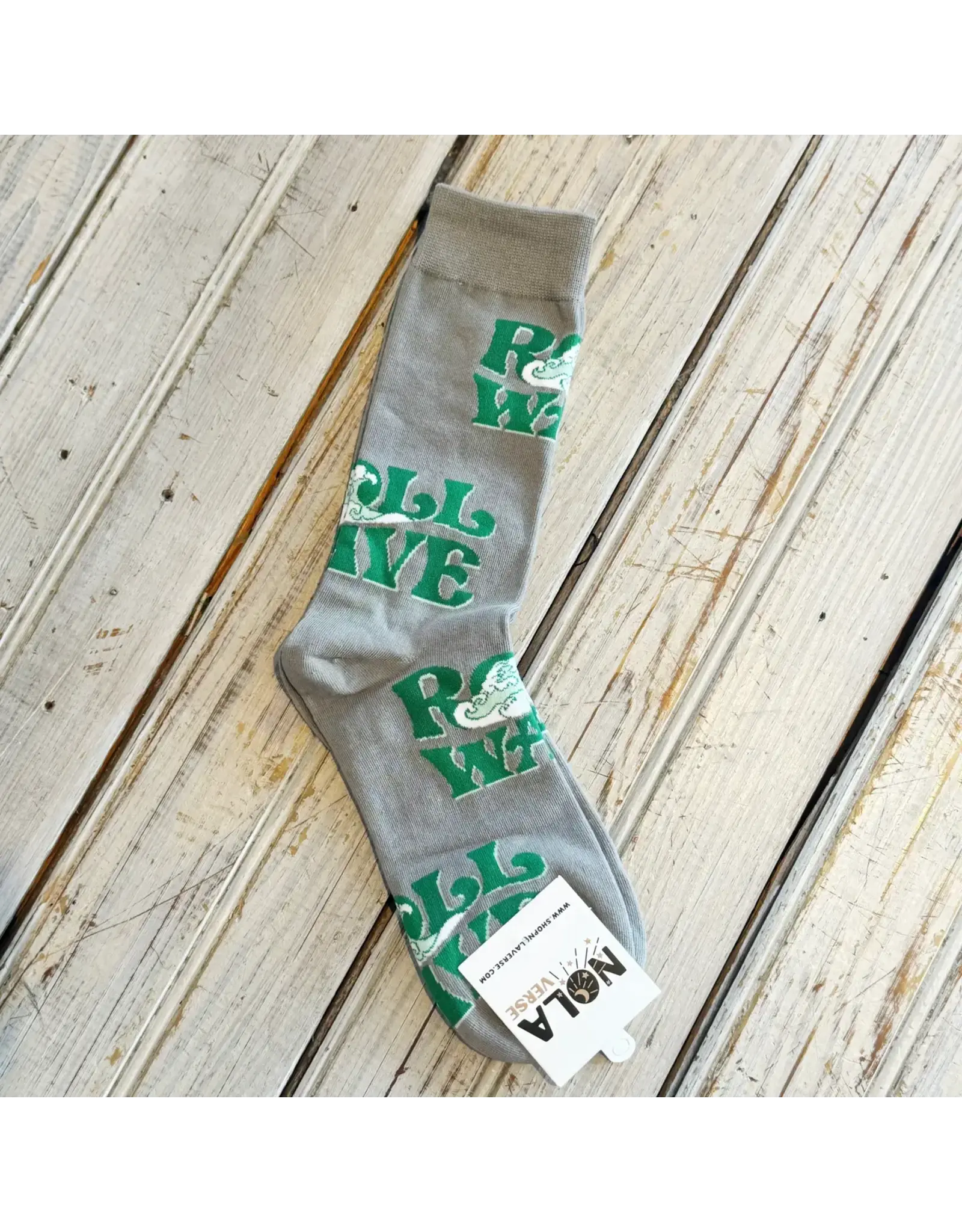 NOLA Mercantiles/Faire Tulane Roll Wave Sock