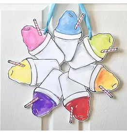 Home Malone Sno-Ball Wreath Door Hanger
