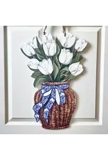 Home Malone White Tulips Door Hanger