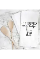 Porter Lane Home/Faire Life Happens Wine Helps ea Towel