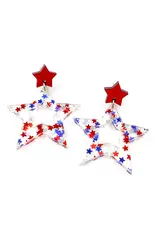 Doohickies/So. Charm Trade Star Spangled Cutout Stars Earrings