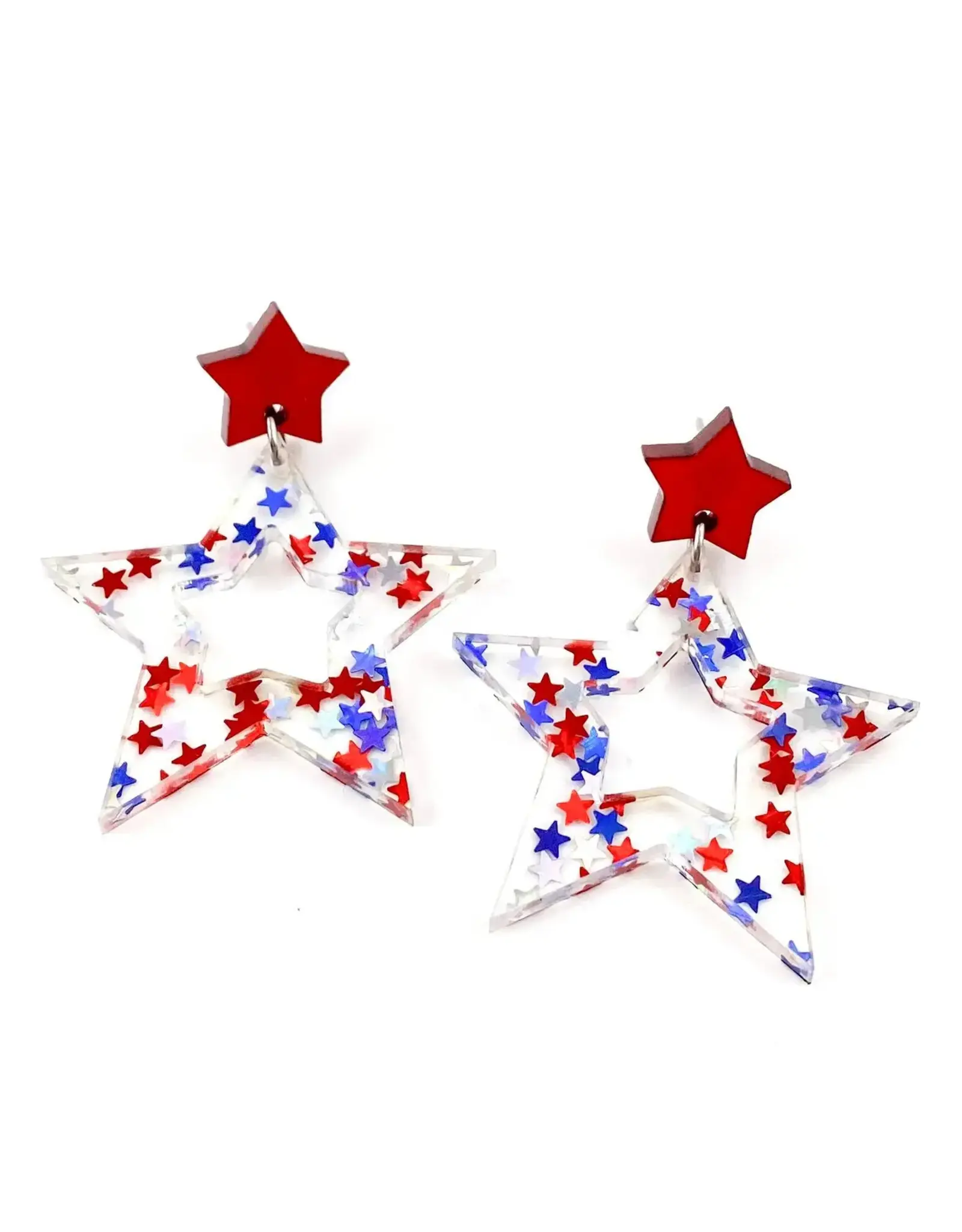 Doohickies/So. Charm Trade Star Spangled Cutout Stars Earrings