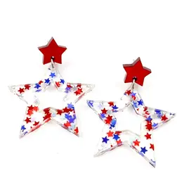 Doohickies/So. Charm Trade Star Spangled Cutout Stars Earrings
