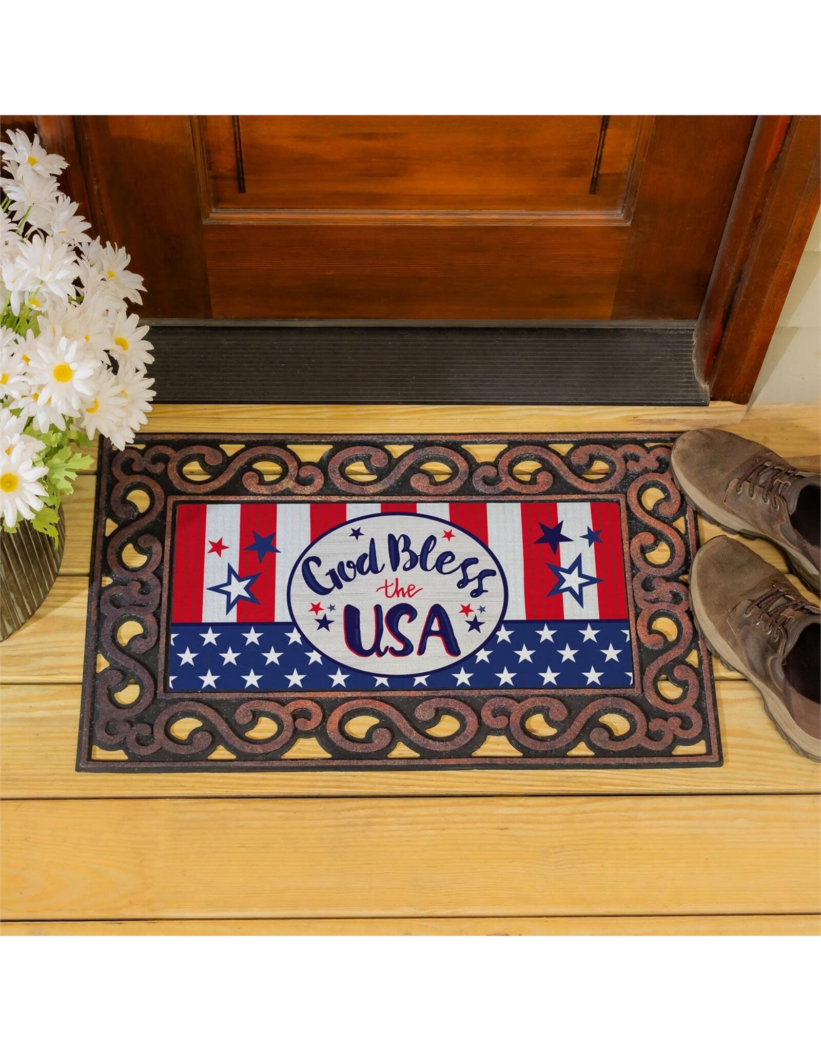 Evergreen Enterprises Bless The USA Bow Sassafras Switch Mat