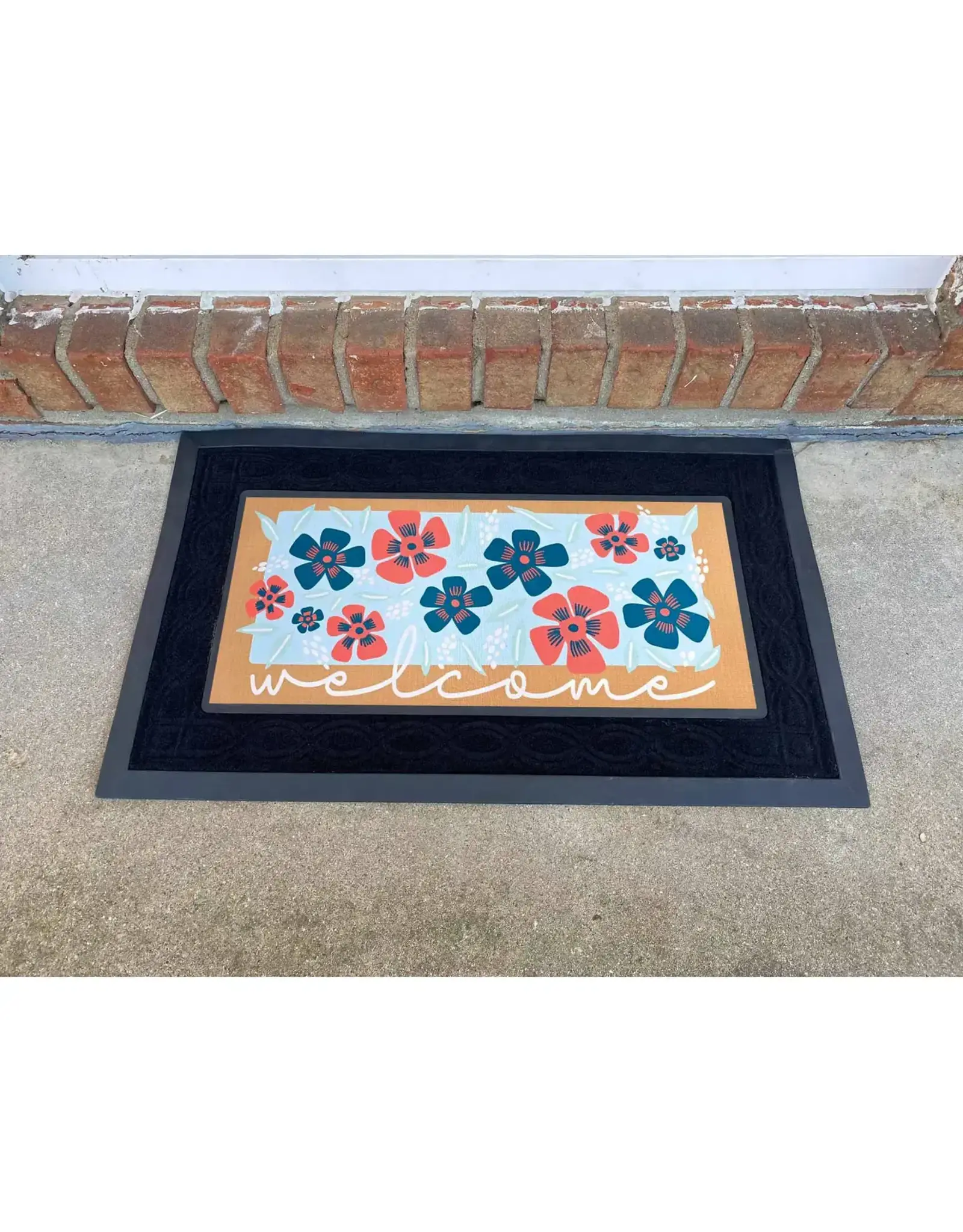 Magnolia Garden Flag Company Flowers Welcome Doormat Insert