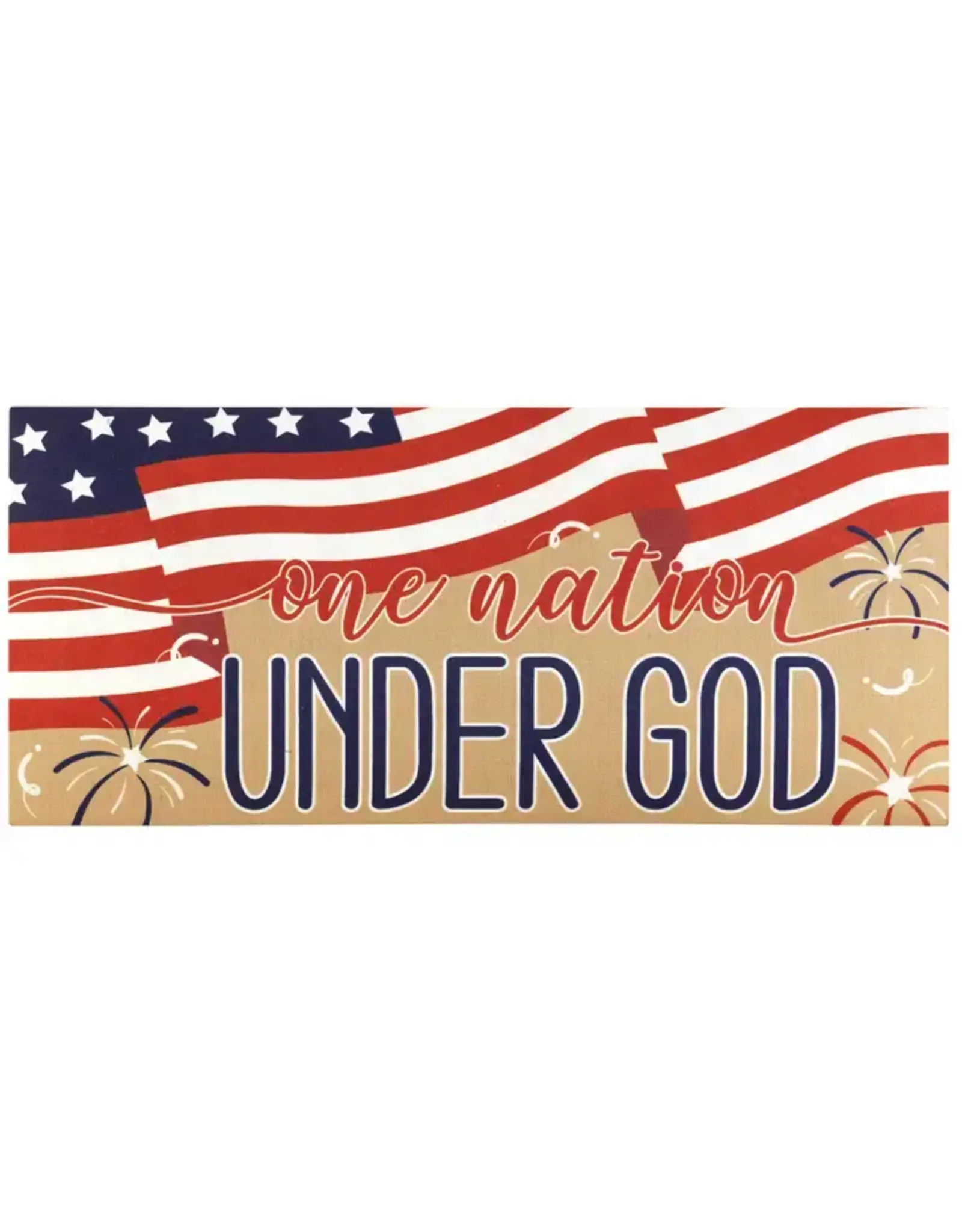 Magnolia Garden Flag Company One Nation Under God Doormat Insert