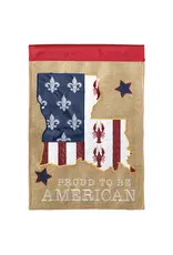 Magnolia Garden Flag Company Proud American Fleur De Lis Garden Flag