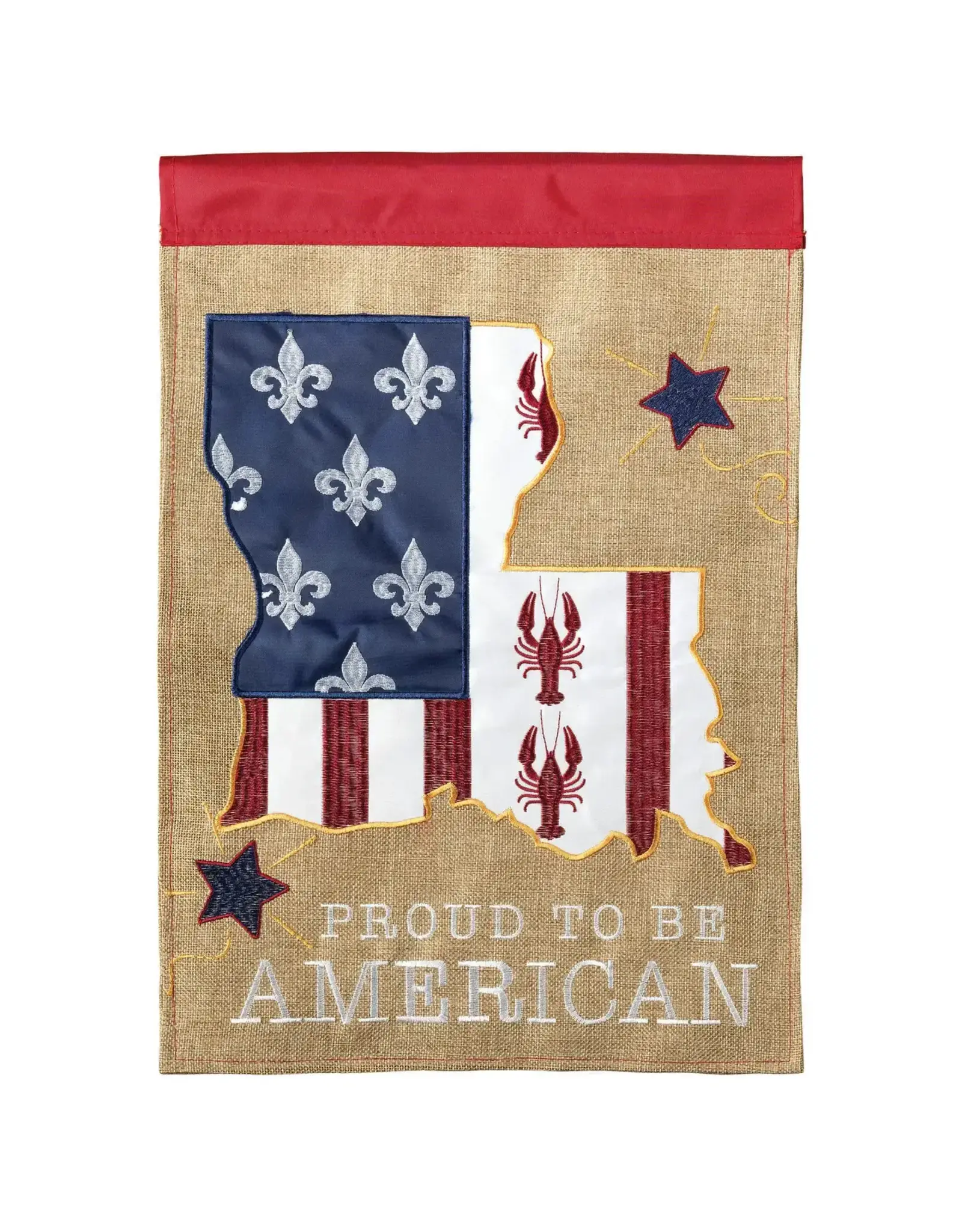Magnolia Garden Flag Company Proud American Fleur De Lis Garden Flag