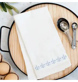 Pelican Provision Co Fleur De Lis Band Kitchen Towel