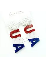 Cora's Den Patriotic 4th of July USA Earrings