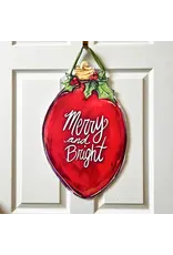 Home Malone Merry and Bright Light Bulb Door Hanger