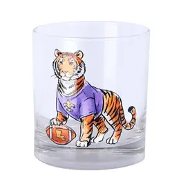 Barrel Down South/Faire Louisiana State Spirit Tiger Standing Rocks Glass