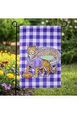 Barrel Down South/Faire Purple Plaid Tiger La Garden Flag