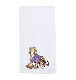 Barrel Down South/Faire Purple and Gold Tiger Tea Towel