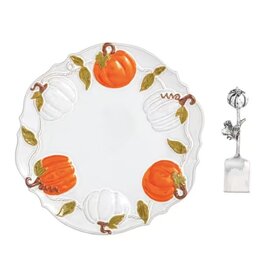 Mud Pie Pumpkin Vine Cookie Plate Set