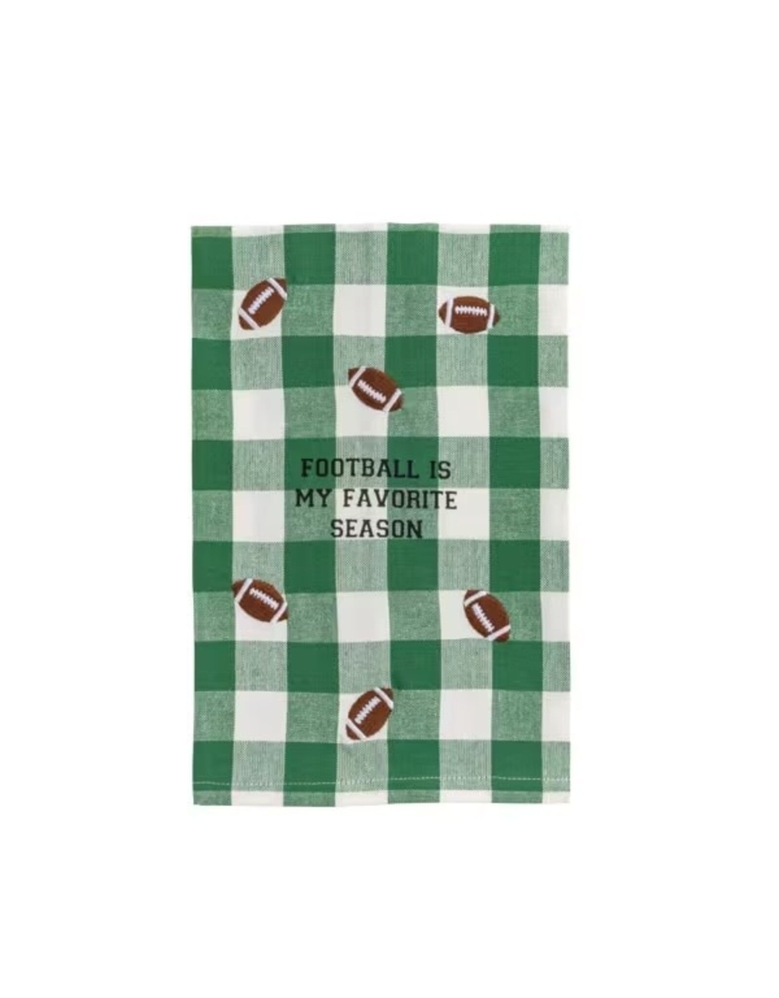 Mud Pie Football Embroidered Towel